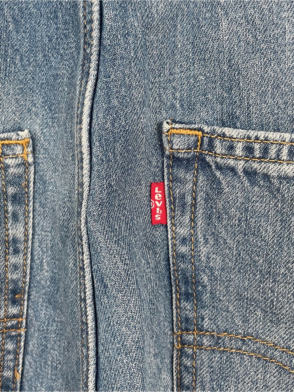 Levi's Blue Denim Short Overalls - Picture 7 of 9